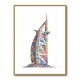 Burj Al Arab In Arabic Calligraphy Style art Burj Al Arab In Arabic Calligraphy Style art