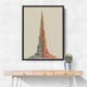 Burj Khalifa in Arabic Calligraphy Style Wall Art 3