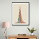 Burj Khalifa in Arabic Calligraphy Style Wall Art 3