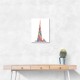 Burj Khalifa in Arabic calligraphy art white 1
