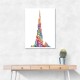 Burj Khalifa in Arabic calligraphy art white 1