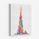 Burj Khalifa in Arabic calligraphy art white 1