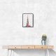 Burj Khalifa in Arabic calligraphy art white 1