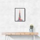 Burj Khalifa in Arabic calligraphy art white 1