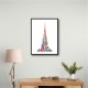 Burj Khalifa in Arabic calligraphy art white 1