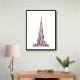 Burj Khalifa in Arabic calligraphy art white 1