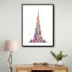 Burj Khalifa in Arabic calligraphy art white 1