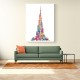 Burj Khalifa in Arabic Calligraphy Art white Burj Khalifa in Arabic Calligraphy Art white