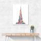 Burj Khalifa in Arabic Calligraphy Art white Burj Khalifa in Arabic Calligraphy Art white