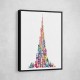 Burj Khalifa in Arabic Calligraphy Art white Burj Khalifa in Arabic Calligraphy Art white