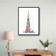 Burj Khalifa in Arabic Calligraphy Art white Burj Khalifa in Arabic Calligraphy Art white