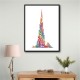 Burj Khalifa in Arabic Calligraphy Art white Burj Khalifa in Arabic Calligraphy Art white