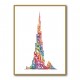 Burj Khalifa in Arabic Calligraphy Art white Burj Khalifa in Arabic Calligraphy Art white