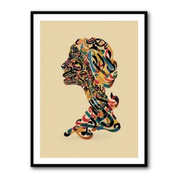 Calligraphy head 2 Wall Art