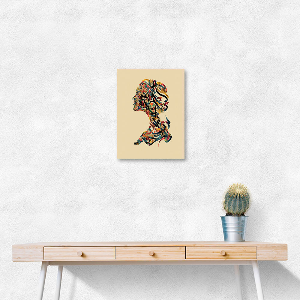 Calligraphy head Wall Art