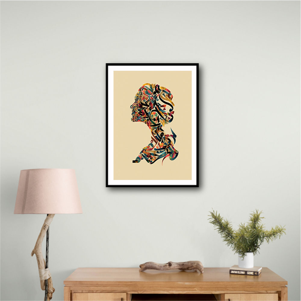 Calligraphy head Wall Art