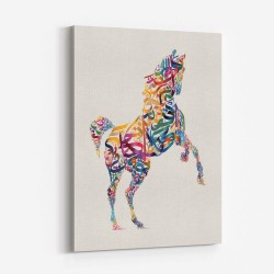 Colourful Calligraphy Horse 1 Wall Art