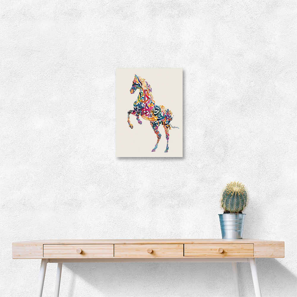 Colourful calligraphy Horse Wall Art Colourful calligraphy Horse Wall Art