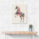 Colourful calligraphy Horse Wall Art Colourful calligraphy Horse Wall Art