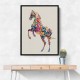 Colourful calligraphy Horse Wall Art Colourful calligraphy Horse Wall Art