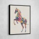 Colourful calligraphy Horse Wall Art Colourful calligraphy Horse Wall Art