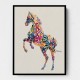 Colourful calligraphy Horse Wall Art Colourful calligraphy Horse Wall Art