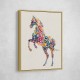 Colourful calligraphy Horse Wall Art Colourful calligraphy Horse Wall Art