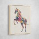 Colourful calligraphy Horse Wall Art Colourful calligraphy Horse Wall Art
