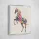 Colourful calligraphy Horse Wall Art Colourful calligraphy Horse Wall Art