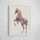 Colourful calligraphy Horse Wall Art Colourful calligraphy Horse Wall Art