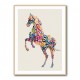 Colourful calligraphy Horse Wall Art Colourful calligraphy Horse Wall Art
