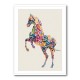 Colourful calligraphy Horse Wall Art Colourful calligraphy Horse Wall Art