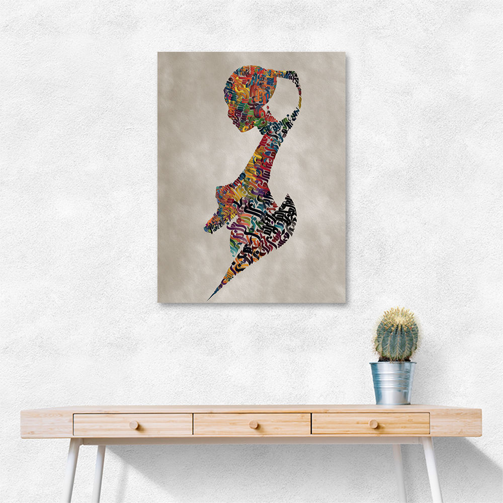 Lady Calligraphy 1 Wall Art
