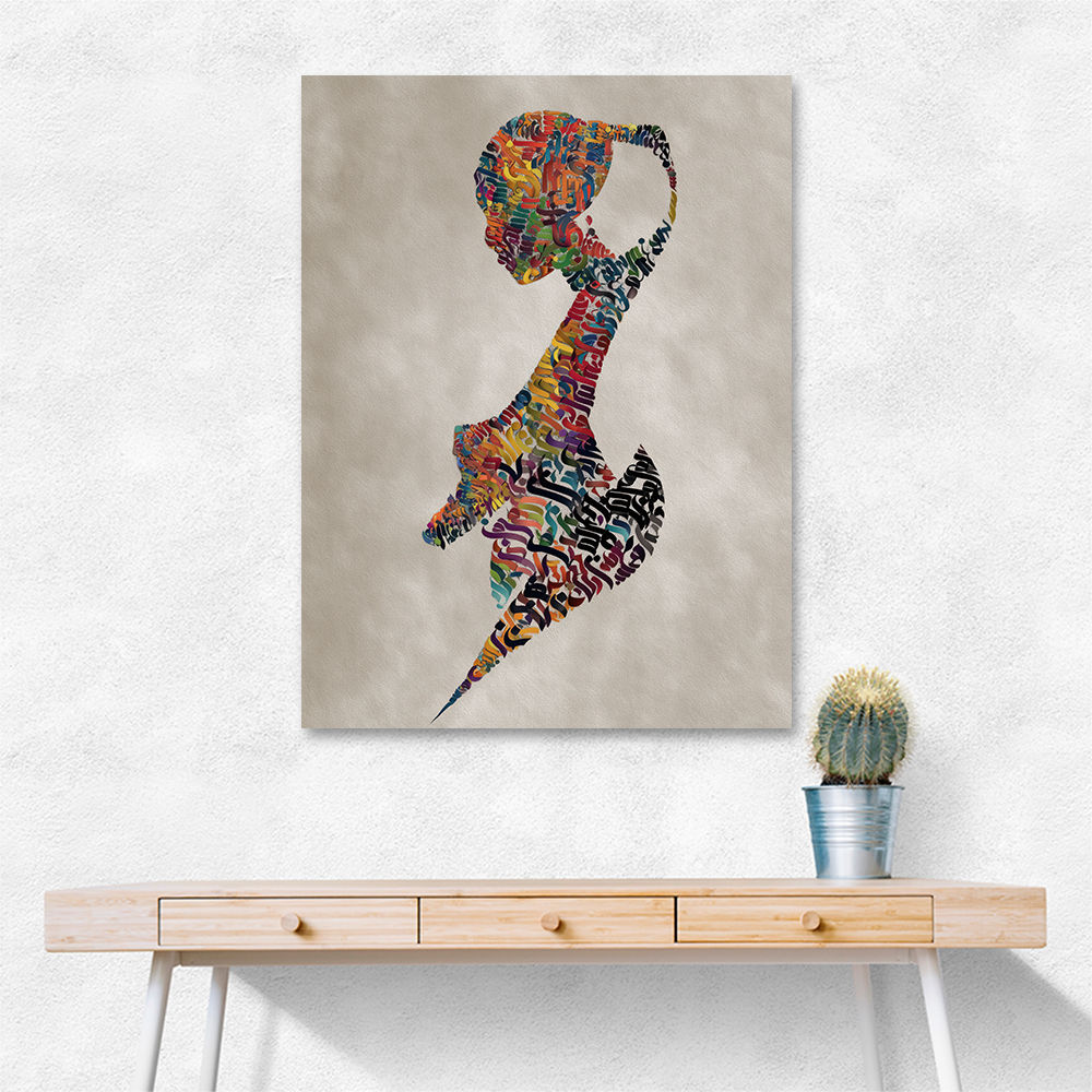 Lady Calligraphy 1 Wall Art