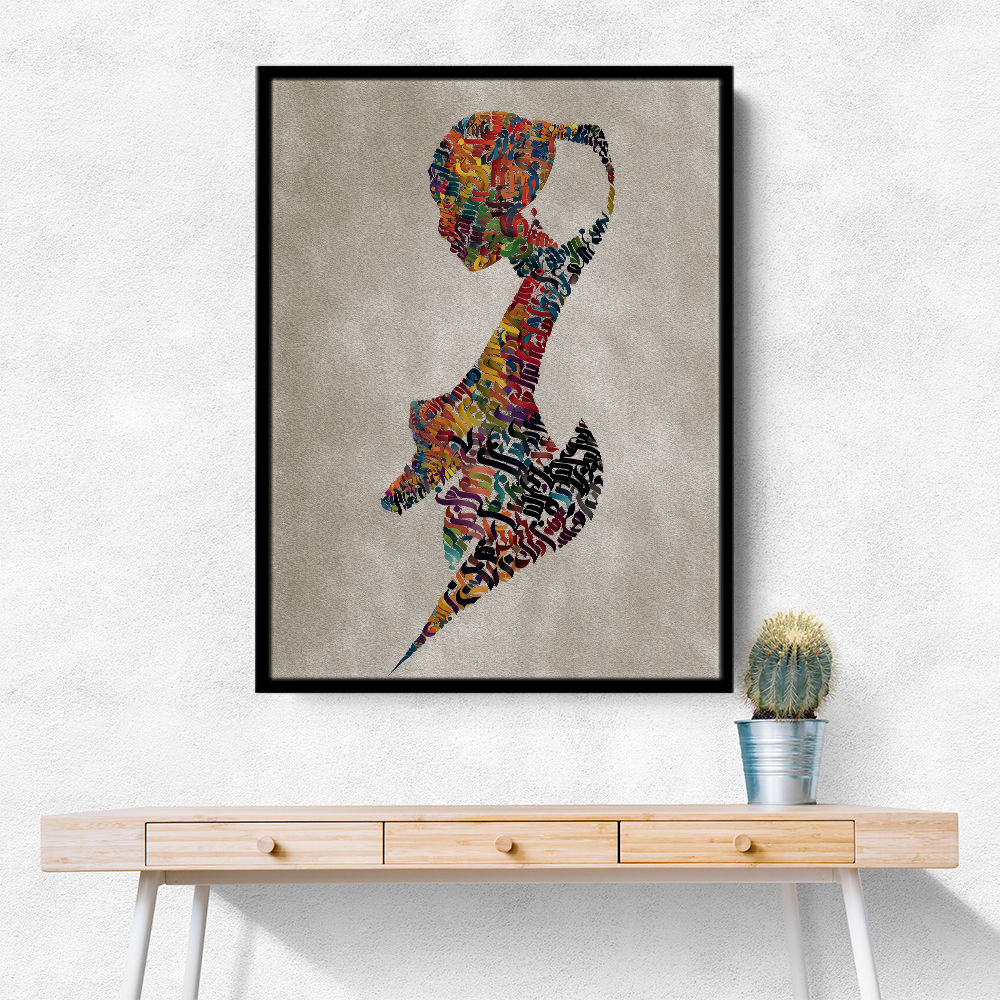 Lady Calligraphy 1 Wall Art