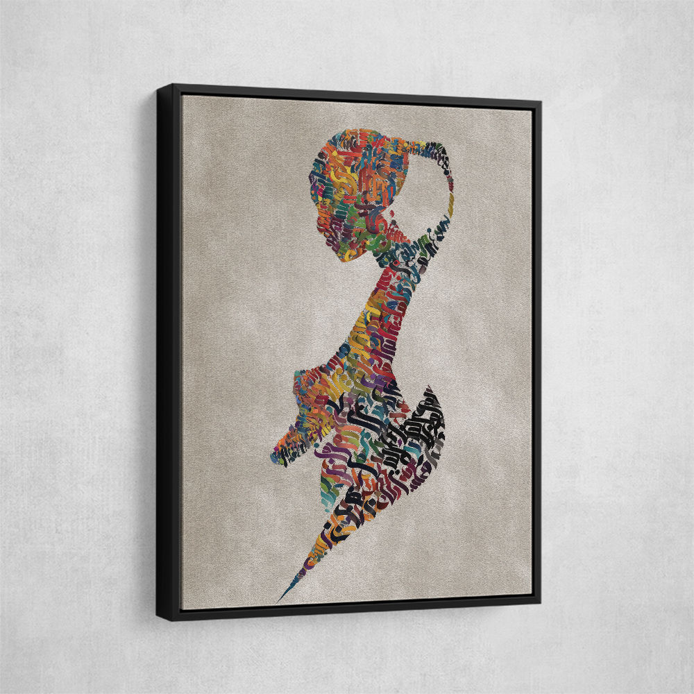 Lady Calligraphy 1 Wall Art
