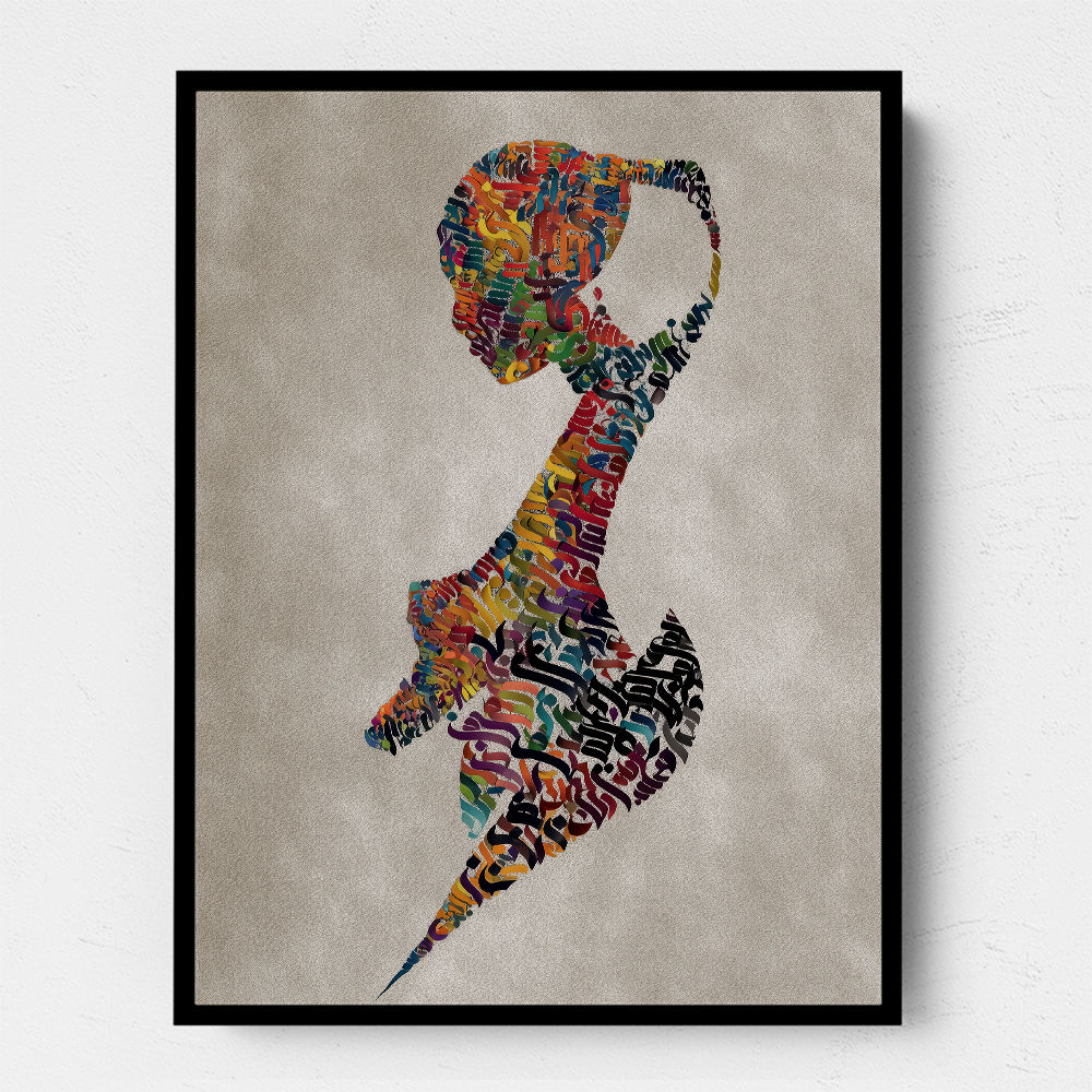 Lady Calligraphy 1 Wall Art