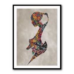 Lady Calligraphy 1 Wall Art