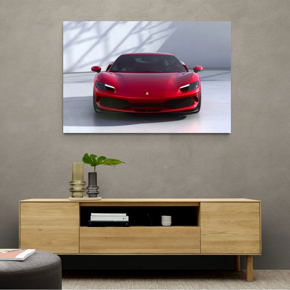 Ferrari 296 Red Wall Art