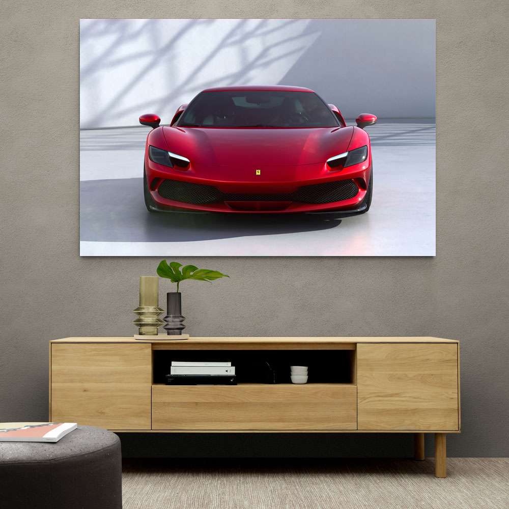 Ferrari 296 Red Wall Art