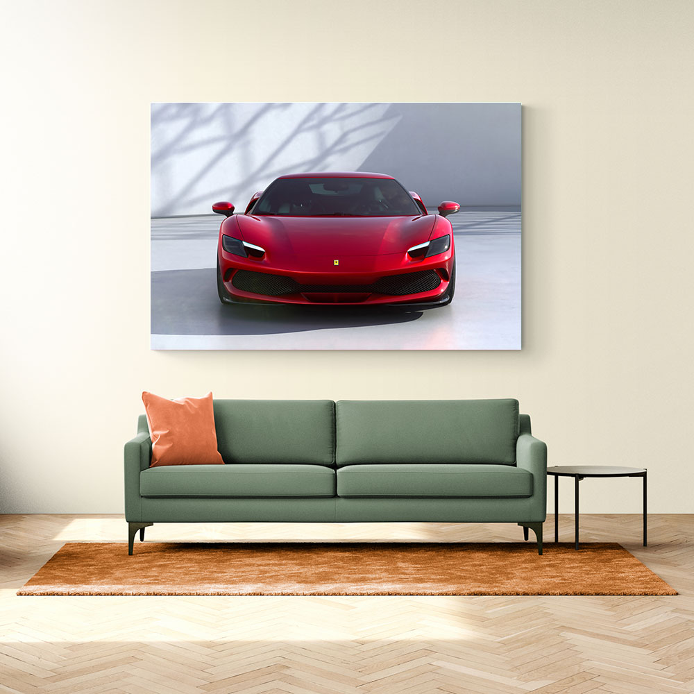 Ferrari 296 Red Wall Art