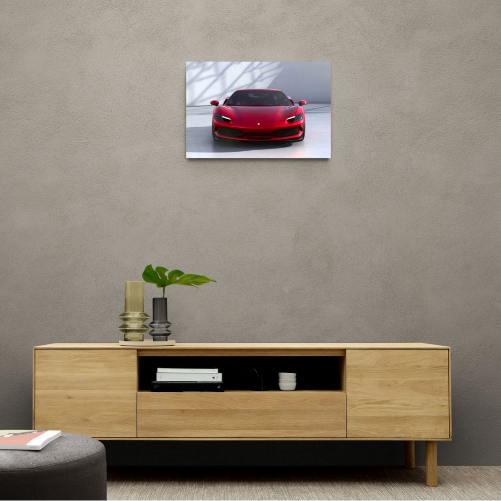 Ferrari 296 Red Wall Art