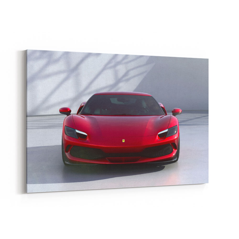 Ferrari 296 Red Wall Art