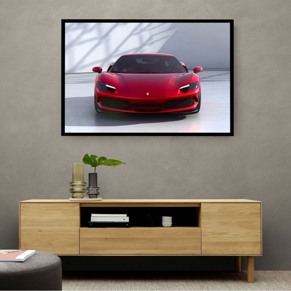 Ferrari 296 Red Wall Art