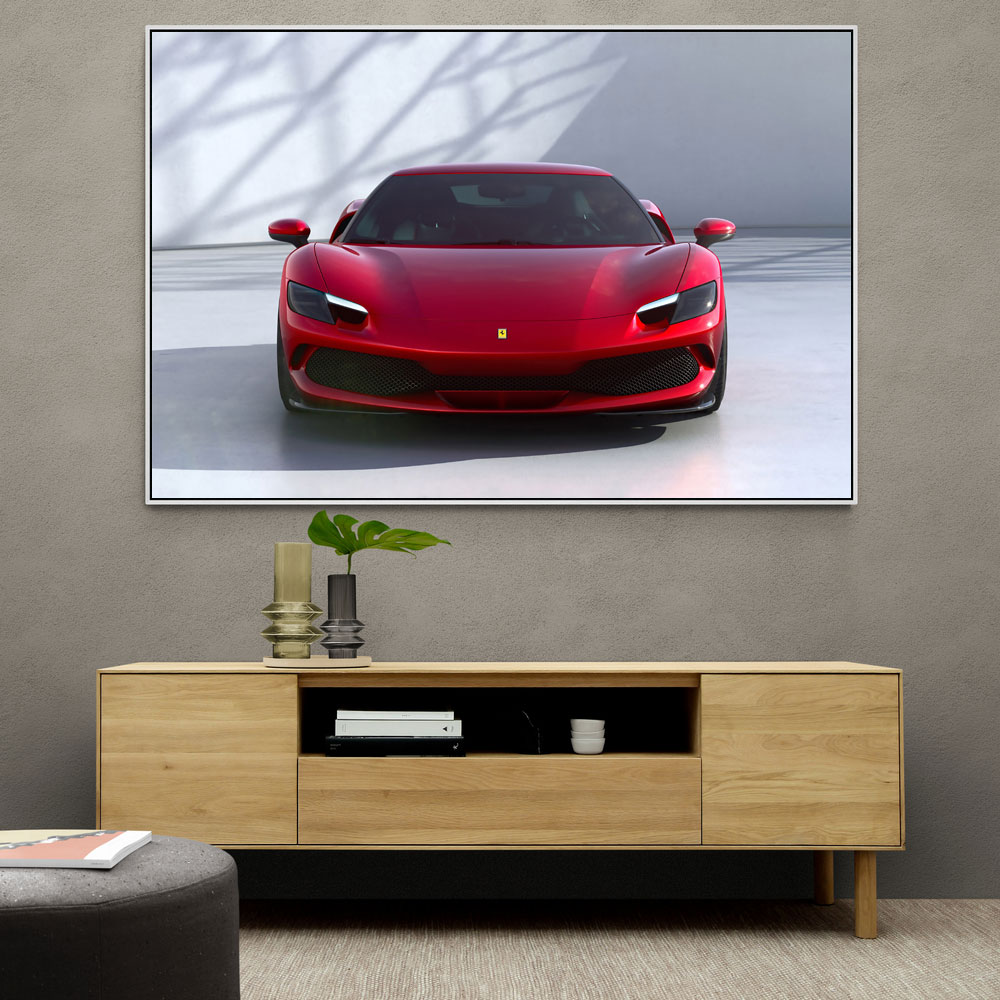 Ferrari 296 Red Wall Art