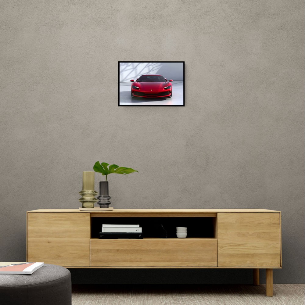 Ferrari 296 Red Wall Art