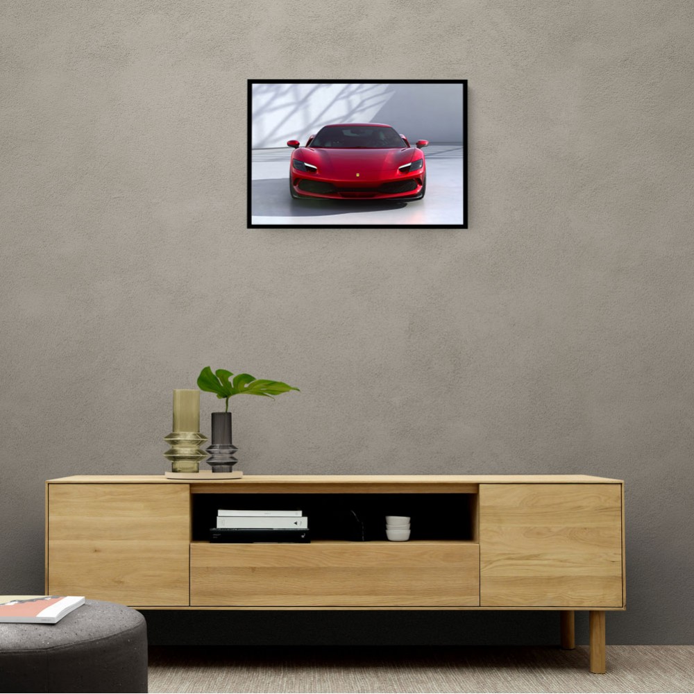 Ferrari 296 Red Wall Art