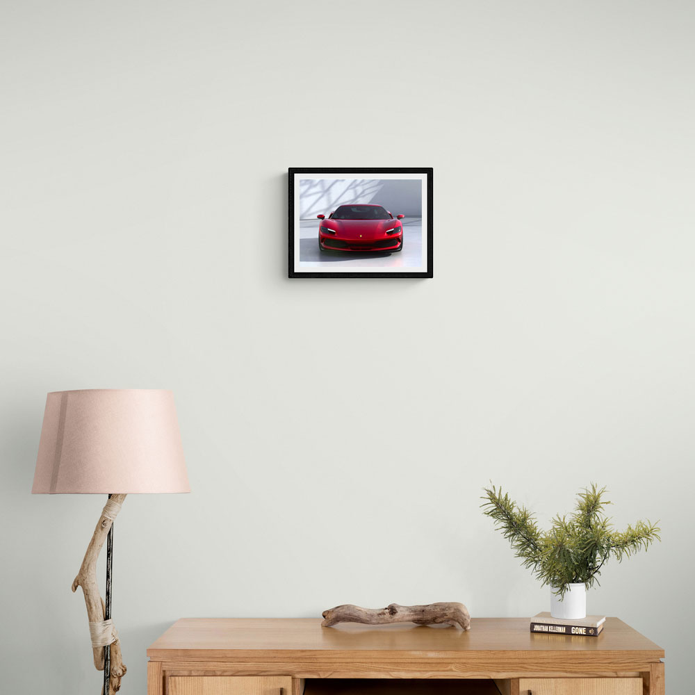 Ferrari 296 Red Wall Art