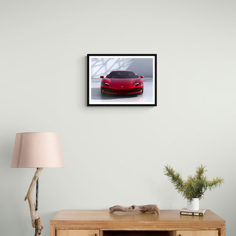 Ferrari 296 Red Wall Art