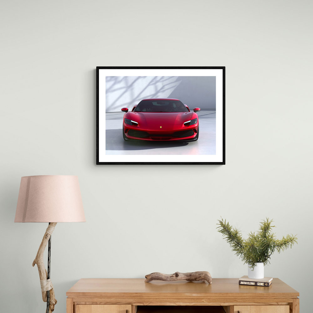 Ferrari 296 Red Wall Art